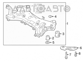 Подрамник передний Hyundai Sonata 15-19 потрескан 1 С/Б