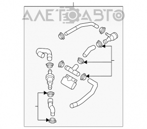 Furtunul de răcire superior VW Passat b7 12-15 SUA 2.5 nou OEM original