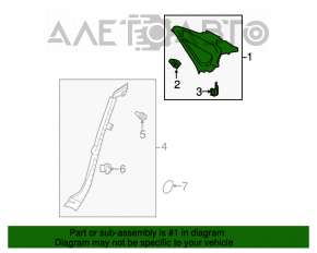 Capac spate dreapta superioara VW Passat b7 12-15 USA gri.