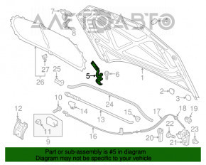 Петля капота левая VW Passat b7 12-15 USA