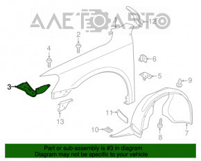 Suport aripi față stânga VW Passat b8 16-19 SUA nou OEM original