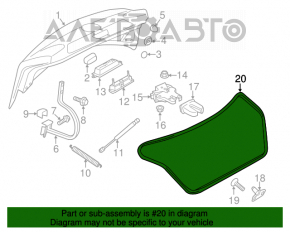 Garnitura capac portbagaj VW Passat b7 12-15 SUA