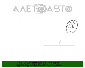 Эмблема VW крышки багажника VW Passat b8 16-19 USA сломаны направляйки, облез хром