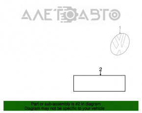 Emblema inscriptionată pe capacul portbagajului VW Passat B7 12-15 SUA