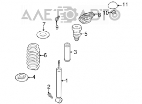 Suport amortizor spate stânga VW Tiguan 09-17 nou OEM original