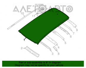 Acoperiș metalic pentru Nissan Rogue 14-20 pe caroserie