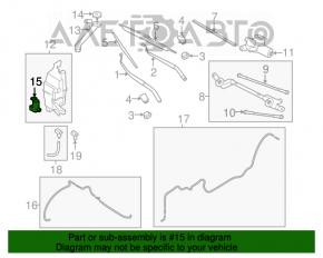 Motorul de spălare a parbrizului Nissan Rogue 14-20