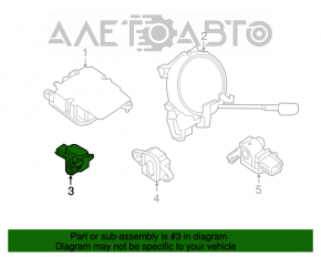 Senzor airbag frontal Nissan Rogue 14-20 pe televizor