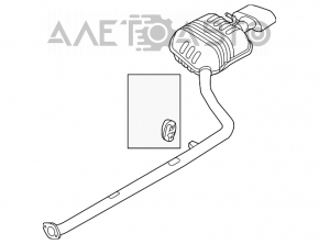 Silencer spate cu tanc Hyundai Sonata 15-17 2.4 SE