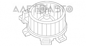 Motorul ventilatorului de încălzire Hyundai Sonata 15-19 are o crăpătură în fixare.