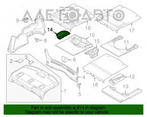 Buzunarul portbagajului drept Mazda 6 13-21 zgârii