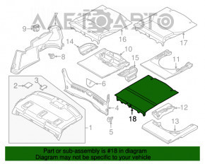 Capacul portbagajului Mazda 6 13-17 pentru curățare chimică.