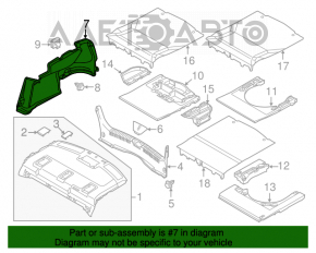 Обшивка арки левая Mazda 6 13-15