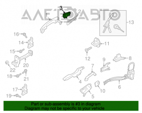 Capac maner exterior fata stanga Hyundai Sonata 15-19 crom.