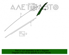 Panoul lateral frontal stânga pentru ușa Hyundai Sonata 15-19