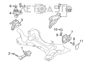 Suport motor spate Kia Optima 16 - nou original OEM