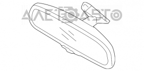 Oglindă interioară Hyundai Sonata 15-19 neagră cu 3 butoane de control, zgârieturi.