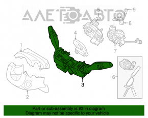 Подрулевой переключатель гитара в сборе Hyundai Sonata 15-17 auto