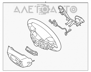 Руль голый Hyundai Sonata 15-17 кожа