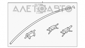 Decorația acoperișului stânga Hyundai Sonata 15-19 nou original OEM