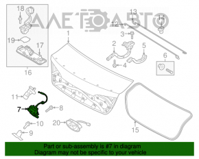 Capac portbagaj Hyundai Sonata 15-17, nou, original