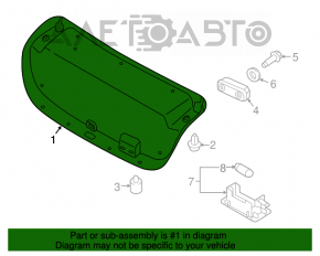 Capacul portbagajului Hyundai Sonata 15-17 negru