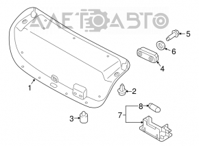 Capacul portbagajului Hyundai Sonata 15-17 negru