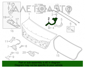 Buclele capacului portbagajului dreapta Hyundai Sonata 15-17 nou OEM original