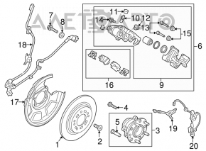 Cablu senzor ABS spate dreapta Kia Optima 16 - nou original OEM