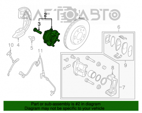 Butuc roată față dreapta Hyundai Sonata 15-19 nou OEM original