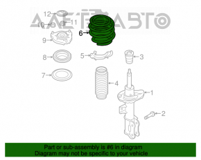 Arcul de suspensie din față dreapta pentru Hyundai Sonata 15-19, rigiditate albă, albastră și verde.