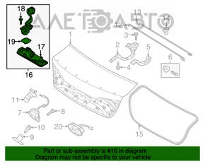 Camera de vizionare spate pentru Hyundai Sonata 16-17 hibrid.