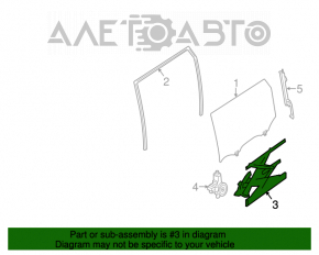 Geam electric cu motor spate stânga Nissan Rogue 14-20