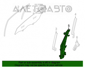 Geam electric cu motor fata dreapta Nissan Rogue 14-20