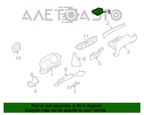 Conducta de aerisire dreapta Nissan Rogue 14-20 negru.