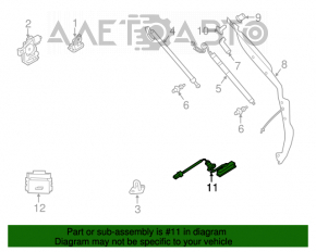 Butonul de deschidere a portbagajului exterior Nissan Rogue 14-20 keyless