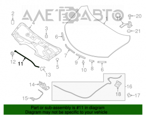 Suportul de capotă spart pentru Nissan Rogue 14-20.