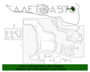 Blocare capac rezervor combustibil Nissan Rogue 14-20 lungime