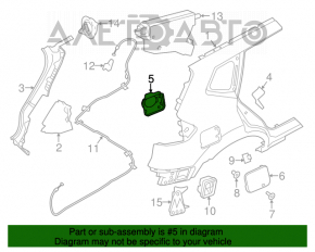 Корпус лючка бензобака Nissan Rogue 14-20