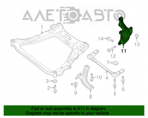 Capacul frontal dreapta Nissan Rogue 14-20 ruginit.