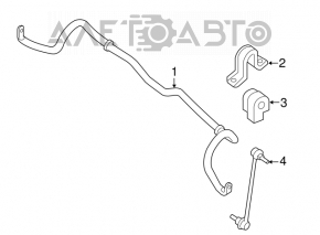 Biela stabilizator dreapta fata Nissan Rogue 14-20 nou original OEM