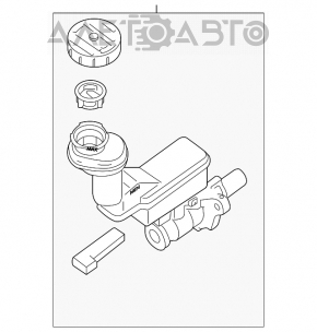 Cilindrul principal de frână Nissan Rogue 14-20 fără rezervor