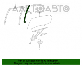 Geam ghidaj ușă spate dreapta Toyota Avalon 13-18