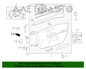 Controlul geamului electric din față, stânga, Toyota Avalon 13-18, cu capac