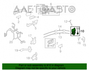 Blocarea ușii din față dreapta a Toyota Avalon 13-18