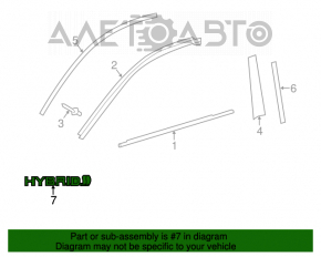 Emblema ușii hibride din față stânga Toyota Avalon 13-18