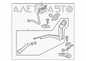 Gâtul de umplere a rezervorului de combustibil Toyota Avalon 13-18 2.5 hibrid.