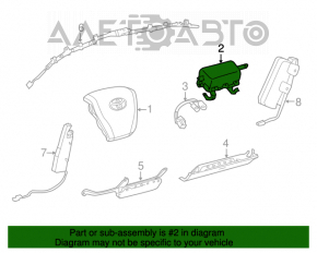 Подушка безопасности airbag пассажирская в торпеде Toyota Avalon 13-18 ржавый пиропатрон