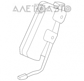 Airbagul pentru scaunul din spate dreapta al Toyota Avalon 13-18 fără suport.