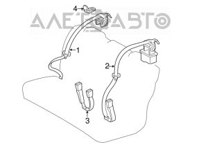 Centura de siguranță din spate dreapta pentru Toyota Avalon 13-18, culoare bej.